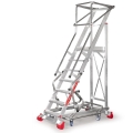 PODEST ROBOCZY drabina magazynowa z SICUR-STOP Faraone 11 stopniowa model 325/MFTS - wys. robocza 469 cm 