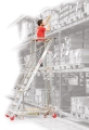 PODEST ROBOCZY drabina magazynowa z SICUR-STOP Faraone 11 stopniowa model 325/MFTS - wys. robocza 469 cm 
