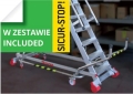 PODEST ROBOCZY drabina magazynowa z SICUR-STOP Faraone 11 stopniowa model 325/MFTS - wys. robocza 469 cm 