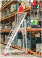 PODEST ROBOCZY drabina magazynowa z SICUR-STOP Faraone 11 stopniowa model 325/MFTS - wys. robocza 469 cm 