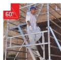 ED1-114 Rusztowanie ze schodami TopSystem 135x245 cm FARAONE jezdne aluminiowe - wysokość robocza 12.40m