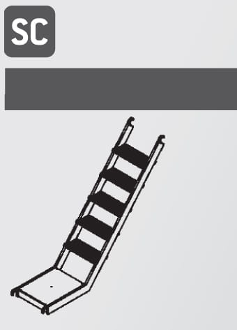 Schody z podestem - kod SC180 /EG